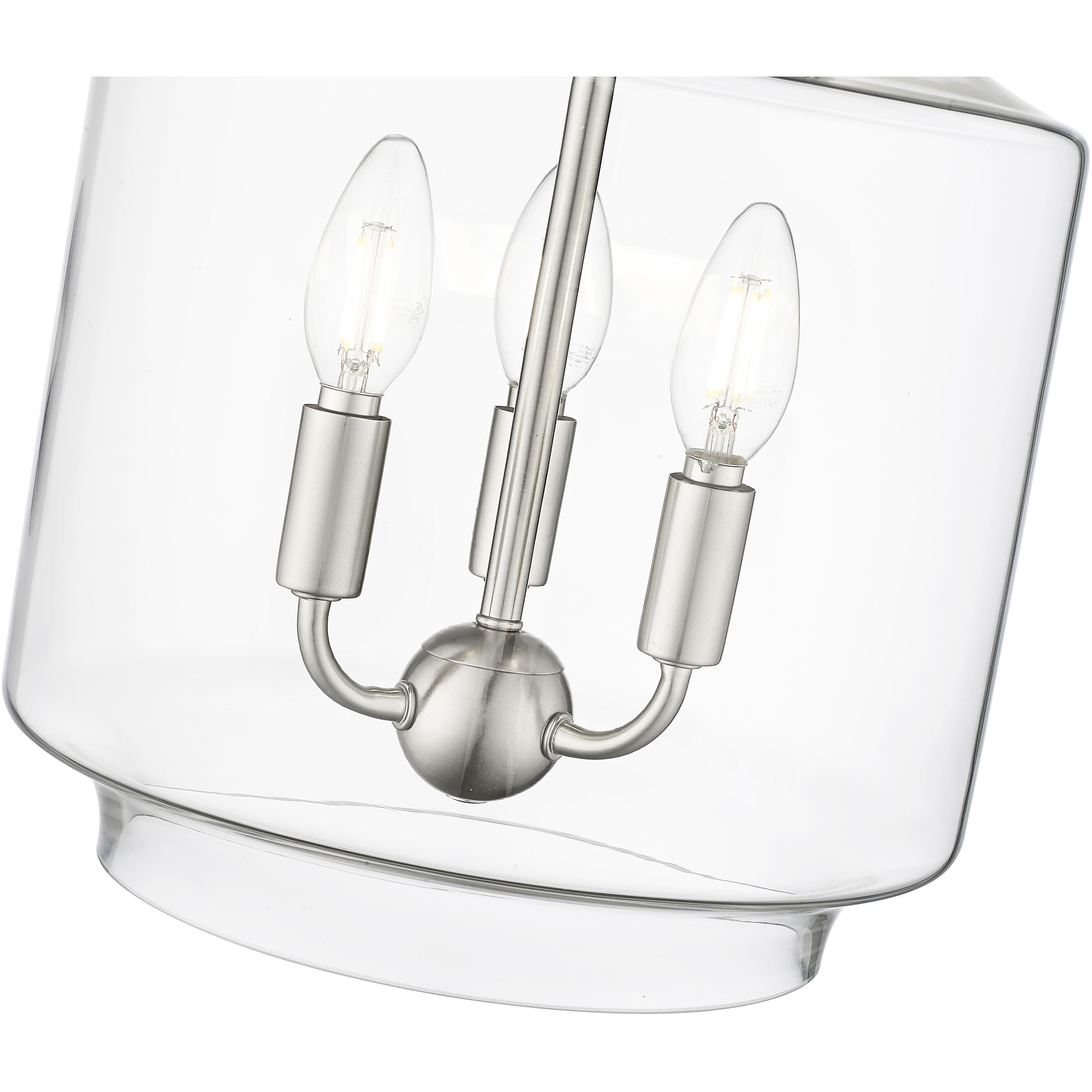 Mahannah 3 Light 11 inch Brushed Nickel Pendant Ceiling Light